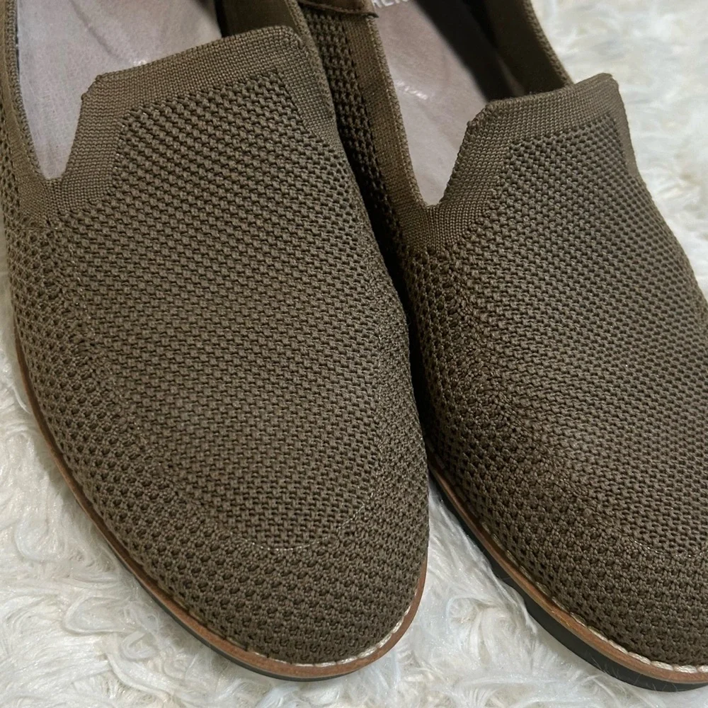 Loafers Eileen Fisher Lindy poly knit Loafer olive Women's size 8 - Picture 4 of 9